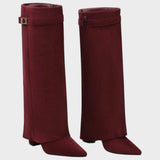 María - Botas de Caña Alta de Ante