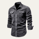 La Camisa Elegante de Algodón de Manga Larga para Hombre Sheffield