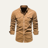 La Camisa Elegante de Algodón de Manga Larga para Hombre Sheffield