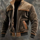 Diego - Chaqueta de piel de terciopelo cálida