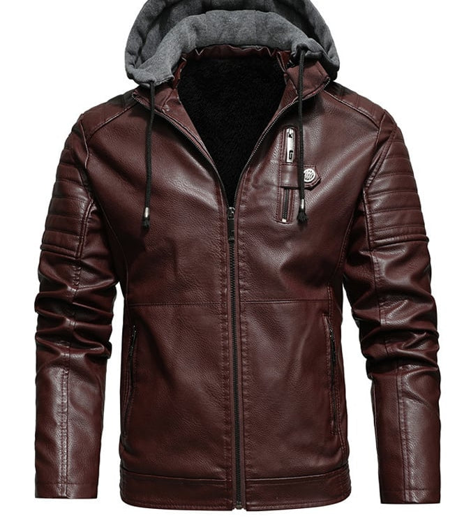 Pedro - Chaqueta con capucha de piel forrada
