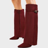 María - Botas de Caña Alta de Ante