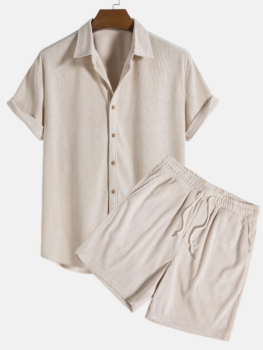 Conjunto Azrael con camisa de lino y pantalón corto