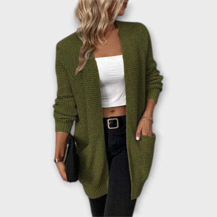 Nancy - Cárdigan de punto con bolso y estilo casual