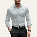 La Camisa de Negocios Elegante de Color Sólido para Hombre Pantelleria