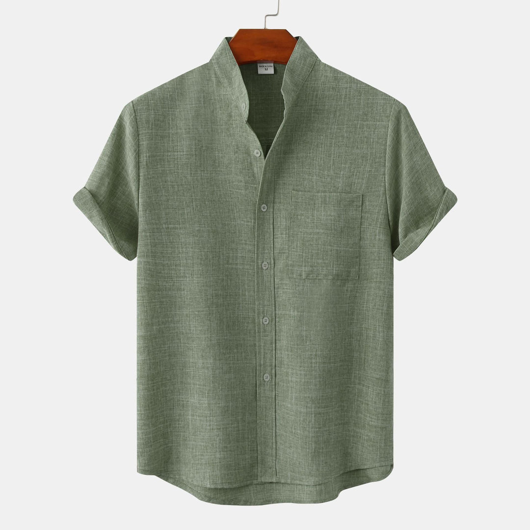Zagreb | Camisa de algodón lisa con botones