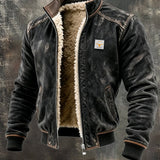 Alonso - Chaqueta vintage con forro de sherpa