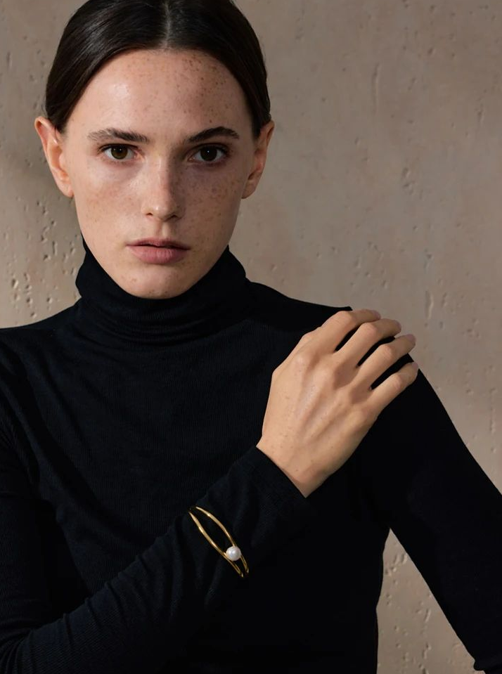 Pulsera de Acero con Perla