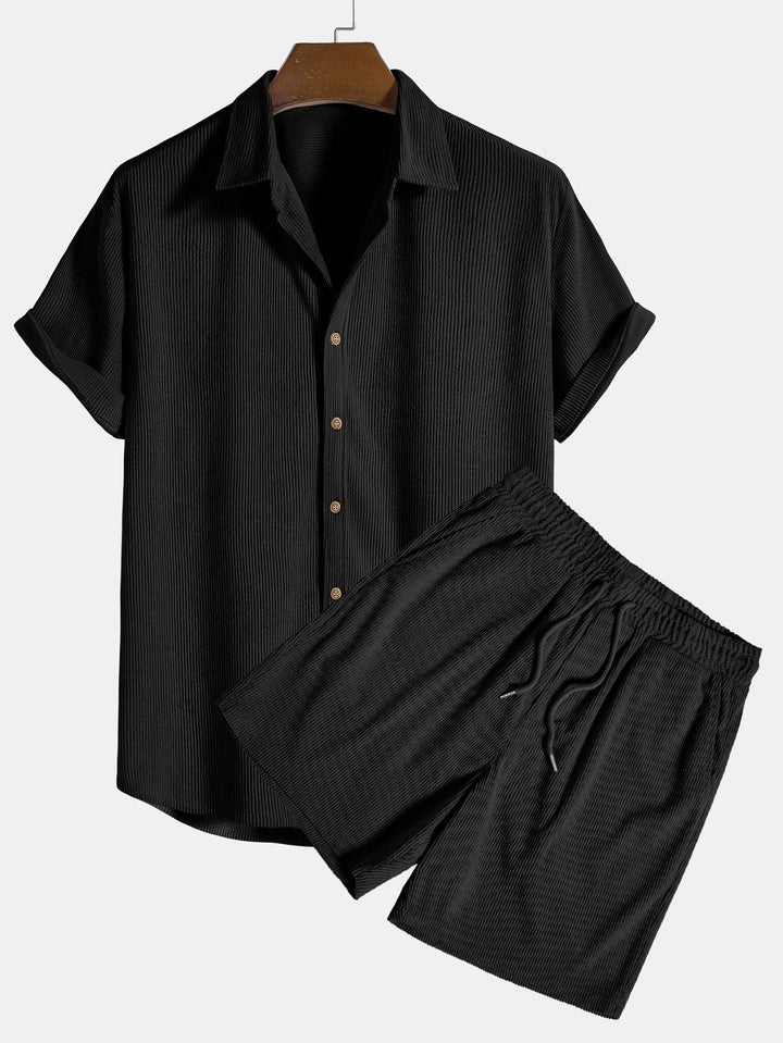 Conjunto Azrael con camisa de lino y pantalón corto