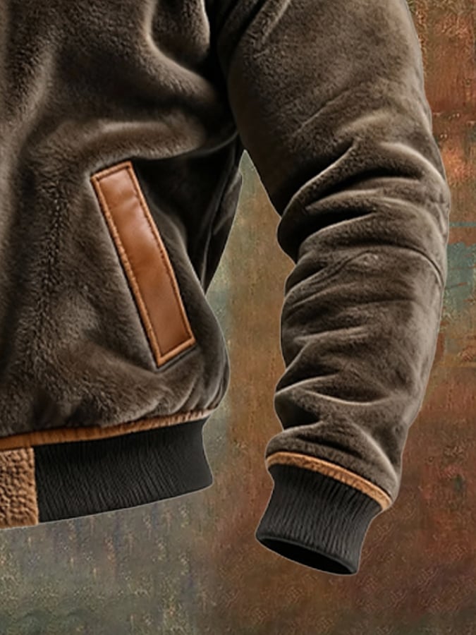 Diego - Chaqueta de piel de terciopelo cálida