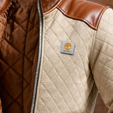 Martín - Chaqueta de plumas beige de piel