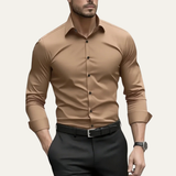 La Camisa de Negocios Elegante de Color Sólido para Hombre Pantelleria