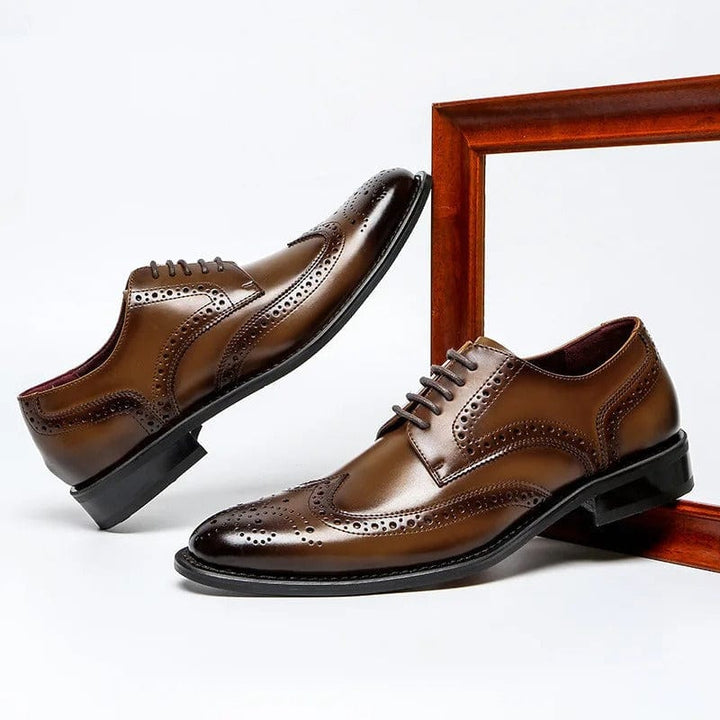 Zapatos tipo brogue de cuero 100% Elirio Mancetti