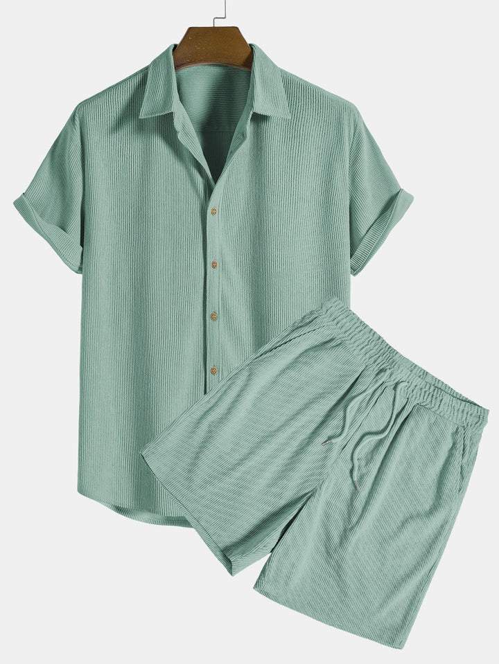 Conjunto Azrael con camisa de lino y pantalón corto