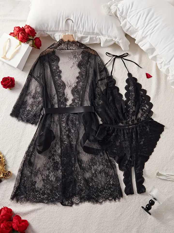 Beatriz - Body de encaje con escote profundo