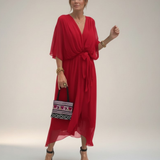 Leticia - Vestido midi con cintura de lazo