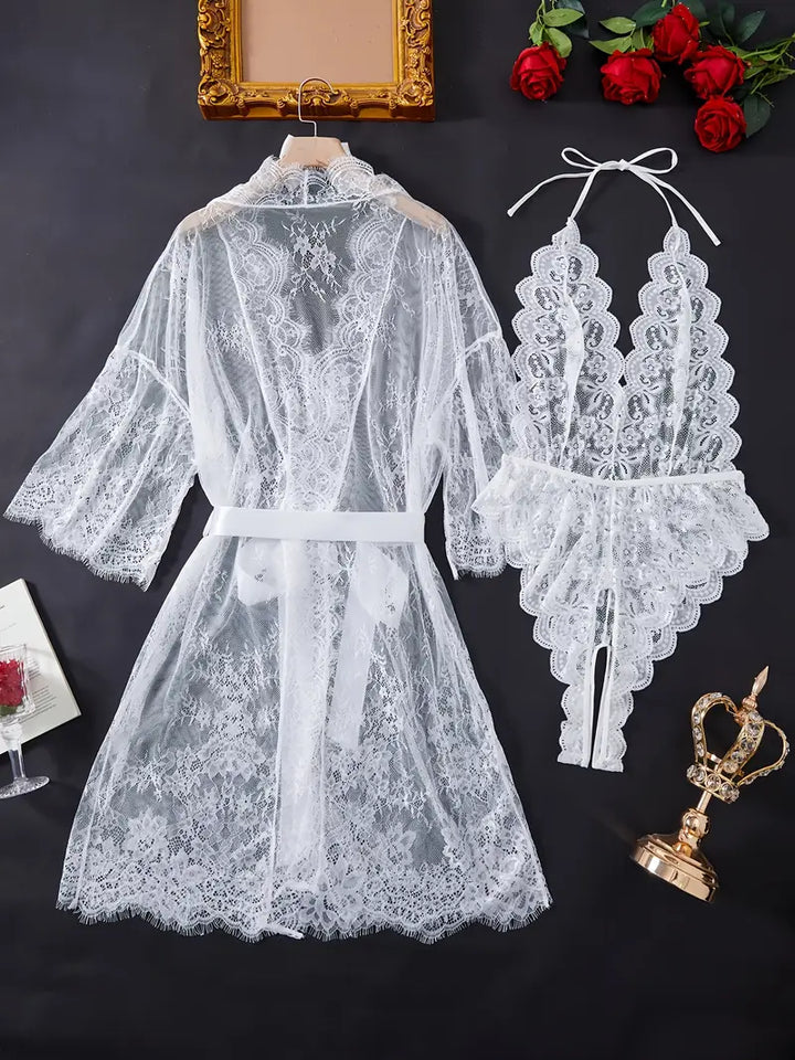 Beatriz - Body de encaje con escote profundo