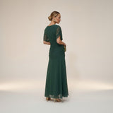 Velora - Vestido Floral Largo con Escote en V