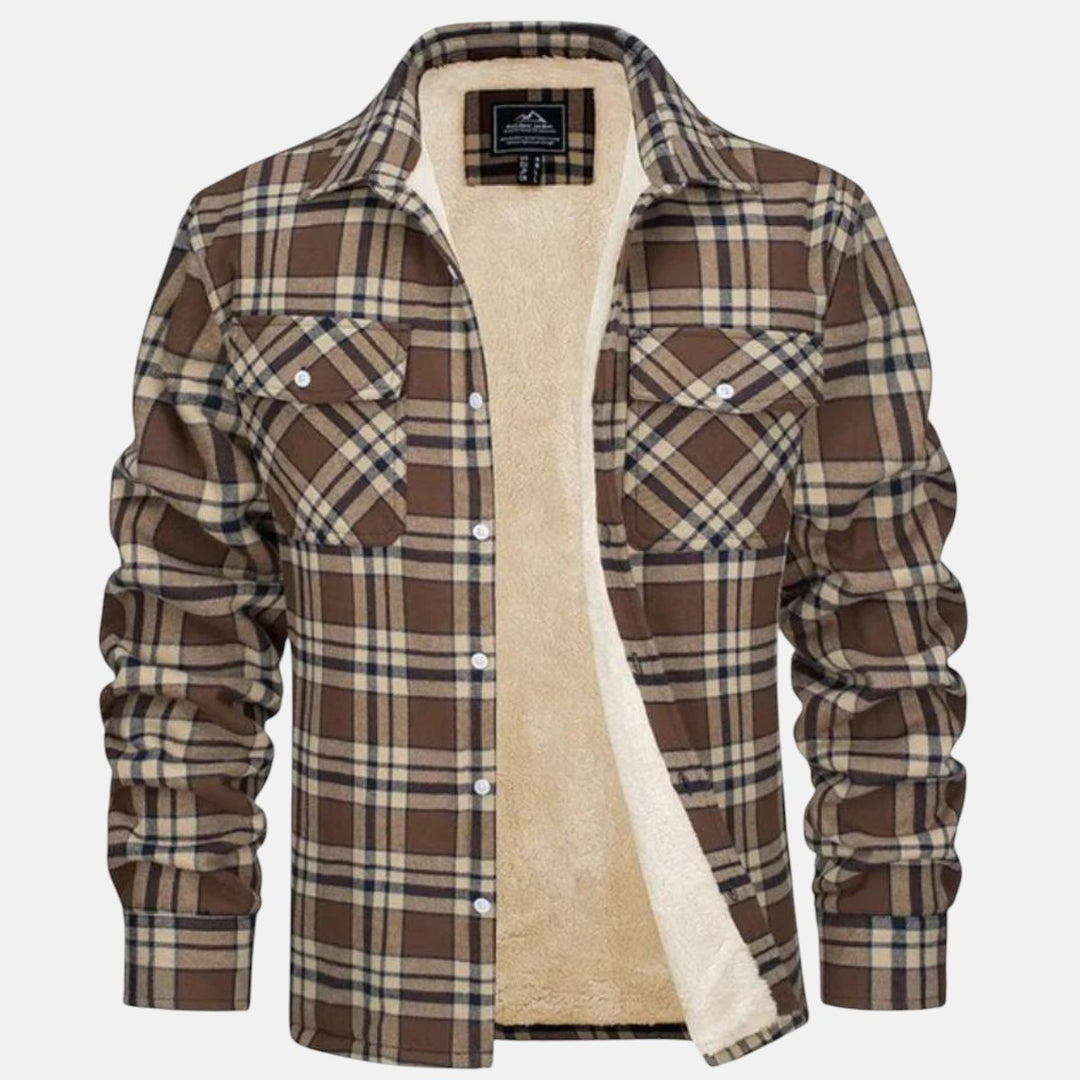 Ramiro | Chaqueta Bomber con Cuadros Forro Cálido