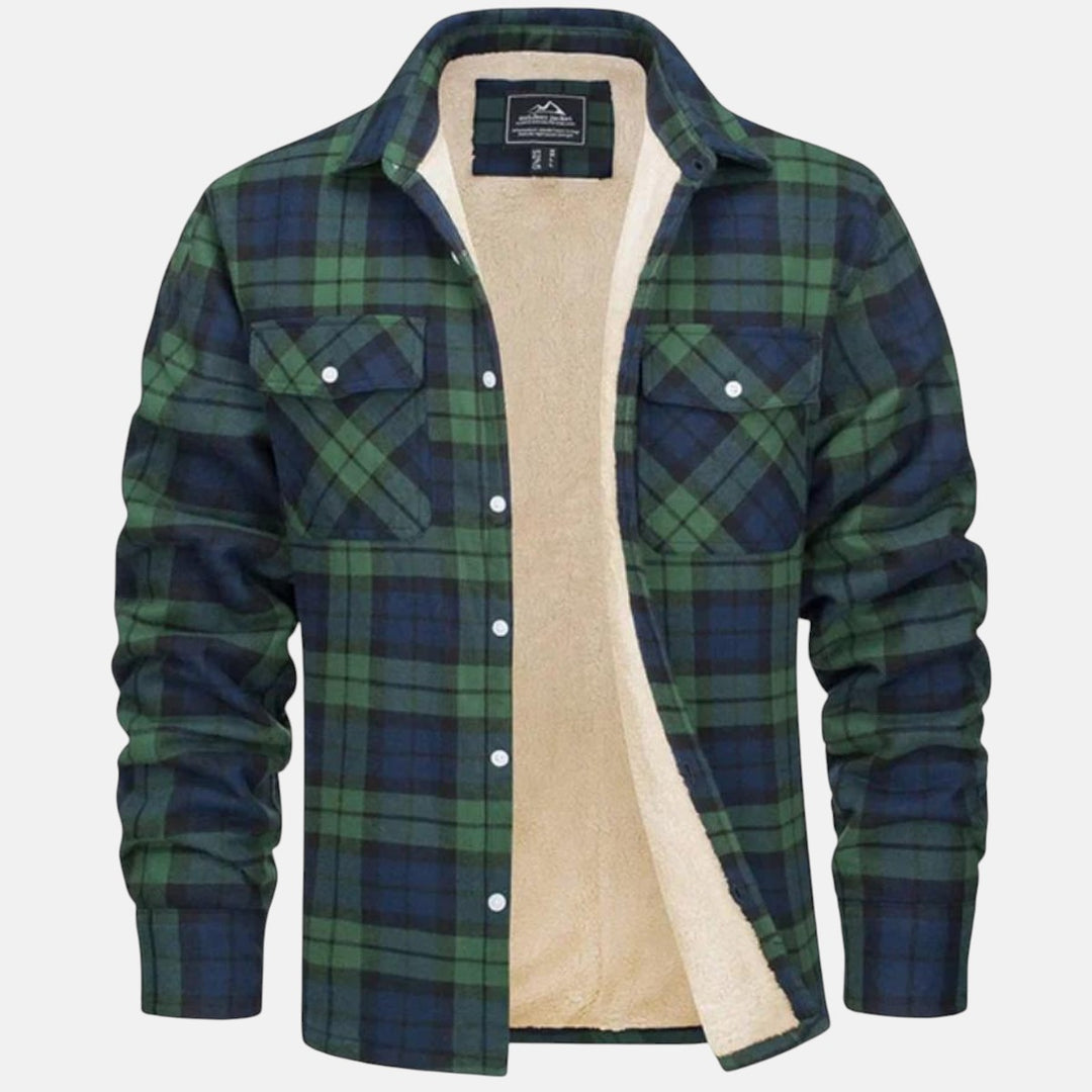 Ramiro | Chaqueta Bomber con Cuadros Forro Cálido