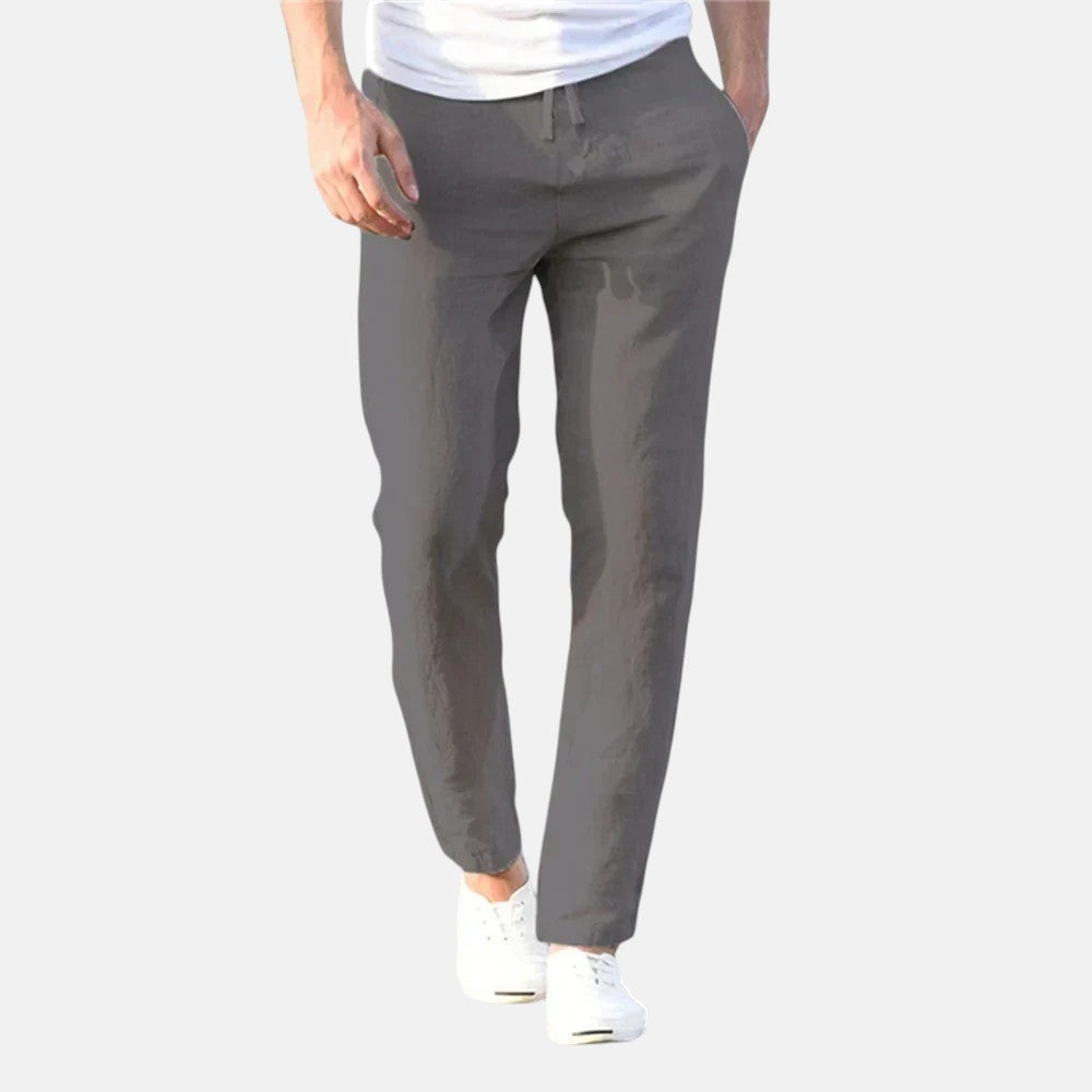 Hugo | Pantalón de Lino Lineal Transpirable