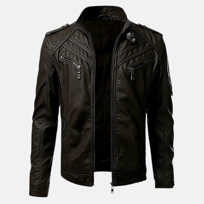 Artur | Chaqueta Cuero con Bolsillos