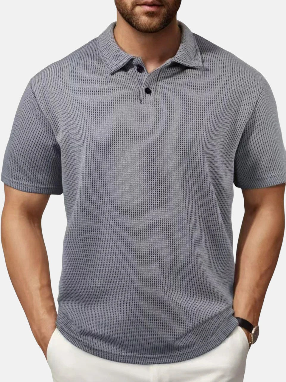 Miguel | Polo de Punto de Manga Corta Transpirable