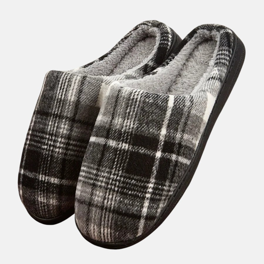 Arturo | Pantufla con Cuadros y Suela Antideslizante