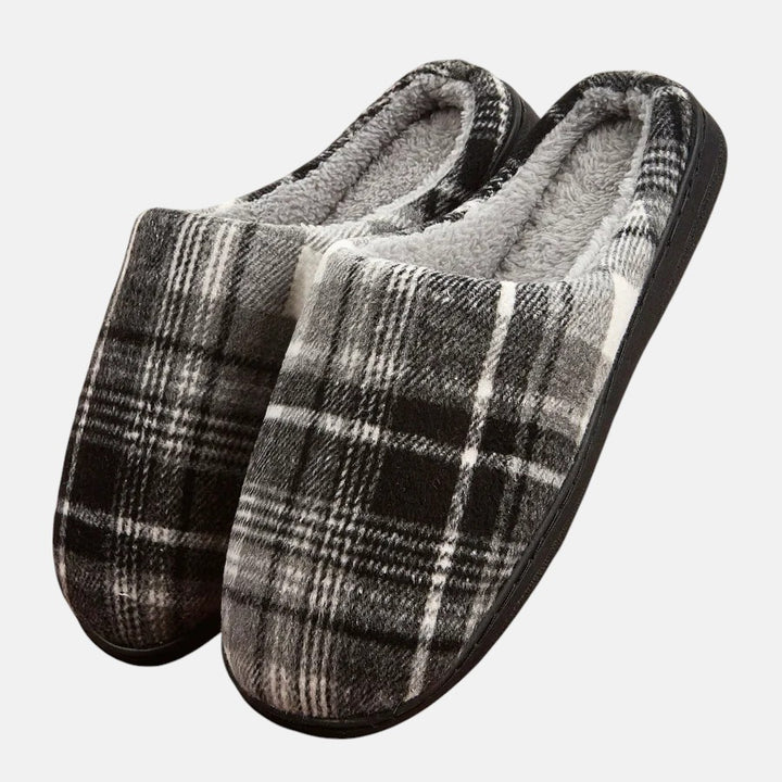 Arturo | Pantufla con Cuadros y Suela Antideslizante