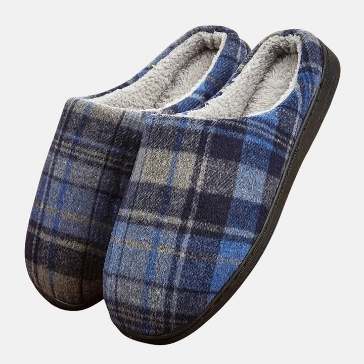 Arturo | Pantufla con Cuadros y Suela Antideslizante