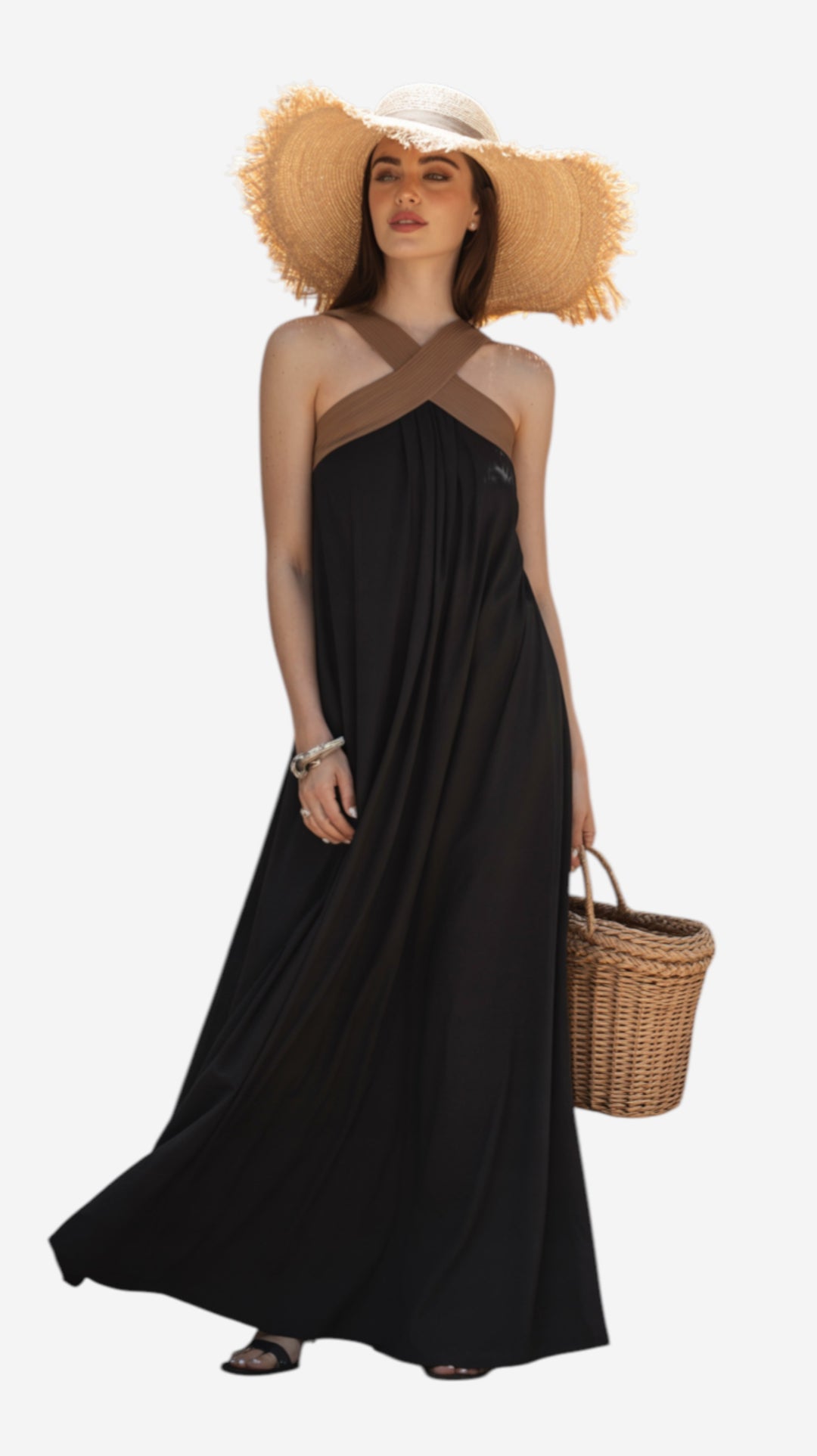 Sienna | Vestido elegante con espalda descubierta y cuello cruzado a la moda