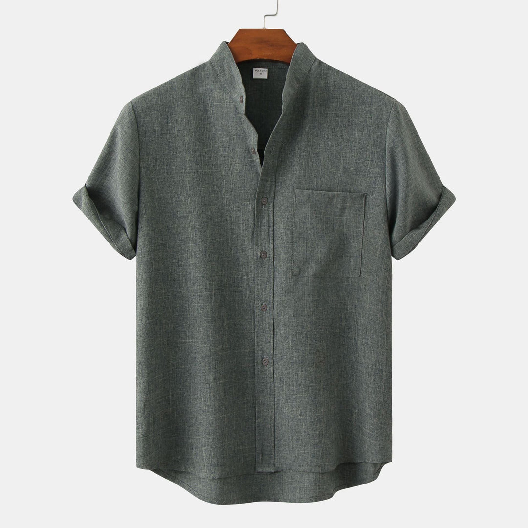 Zagreb | Camisa de algodón lisa con botones