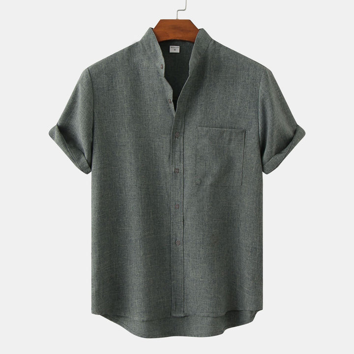 Zagreb | Camisa de algodón lisa con botones