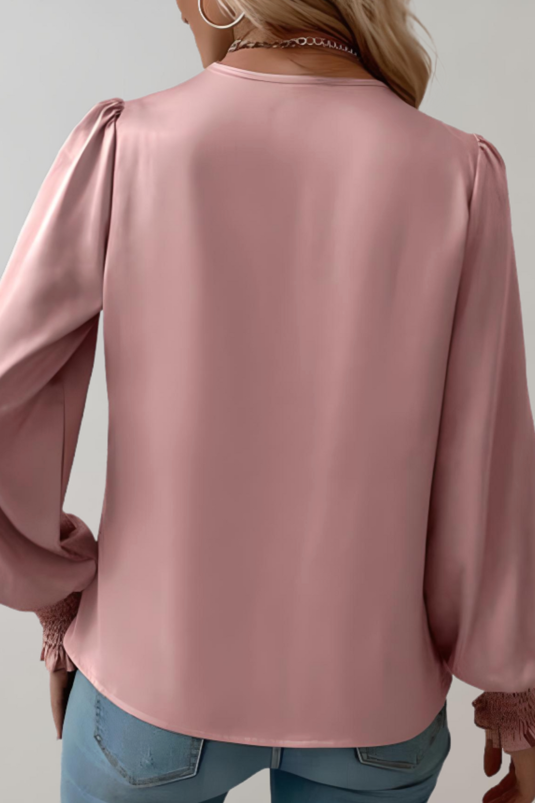 Carlota | Blusa Elegante de Manga Larga con Escote en V