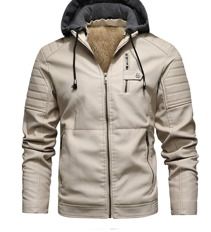 Pedro - Chaqueta con capucha de piel forrada
