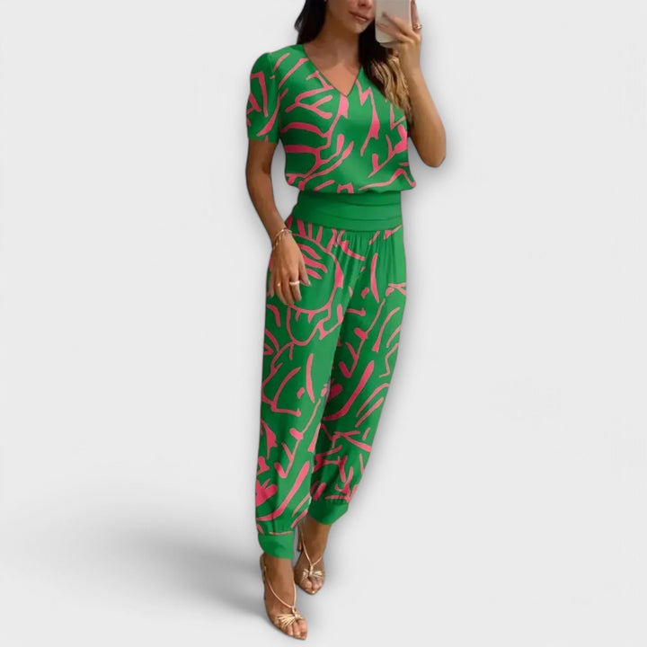 Irmelin | Elegante conjunto con top y pantalón