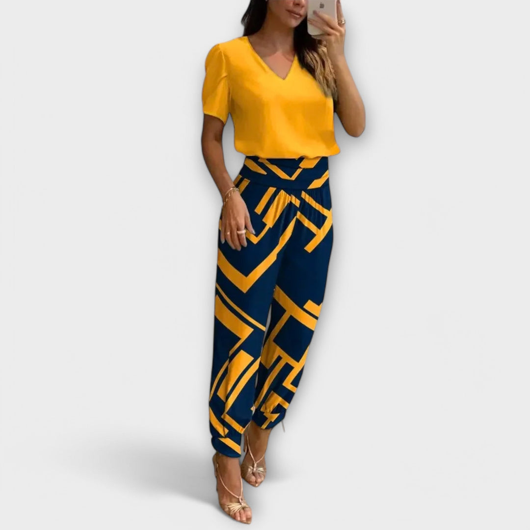 Irmelin | Elegante conjunto con top y pantalón