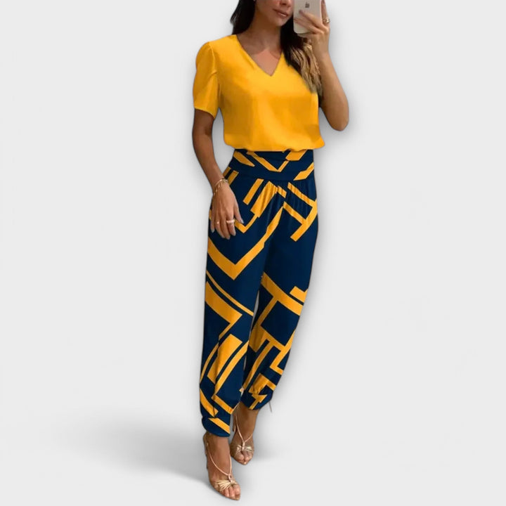 Irmelin | Elegante conjunto con top y pantalón