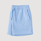 Los Pantalones Cortos de Lino para Hombre de Lisboa en Azul Old Money