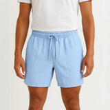 Los Pantalones Cortos de Lino para Hombre de Lisboa en Azul Old Money