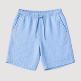 Los Pantalones Cortos de Lino para Hombre de Lisboa en Azul Old Money