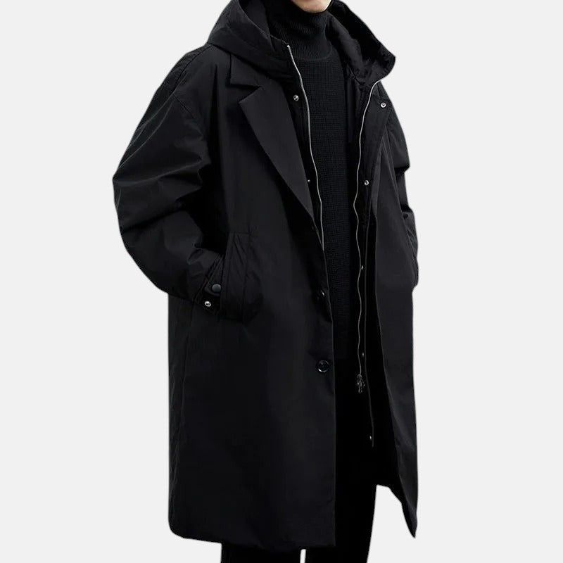 Roger | Gabardina larga impermeable con capucha