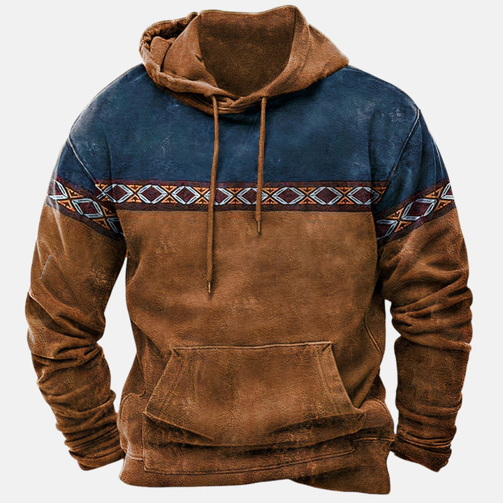 Archer | Sudadera con Capucha con Detalles de Patrón Étnico