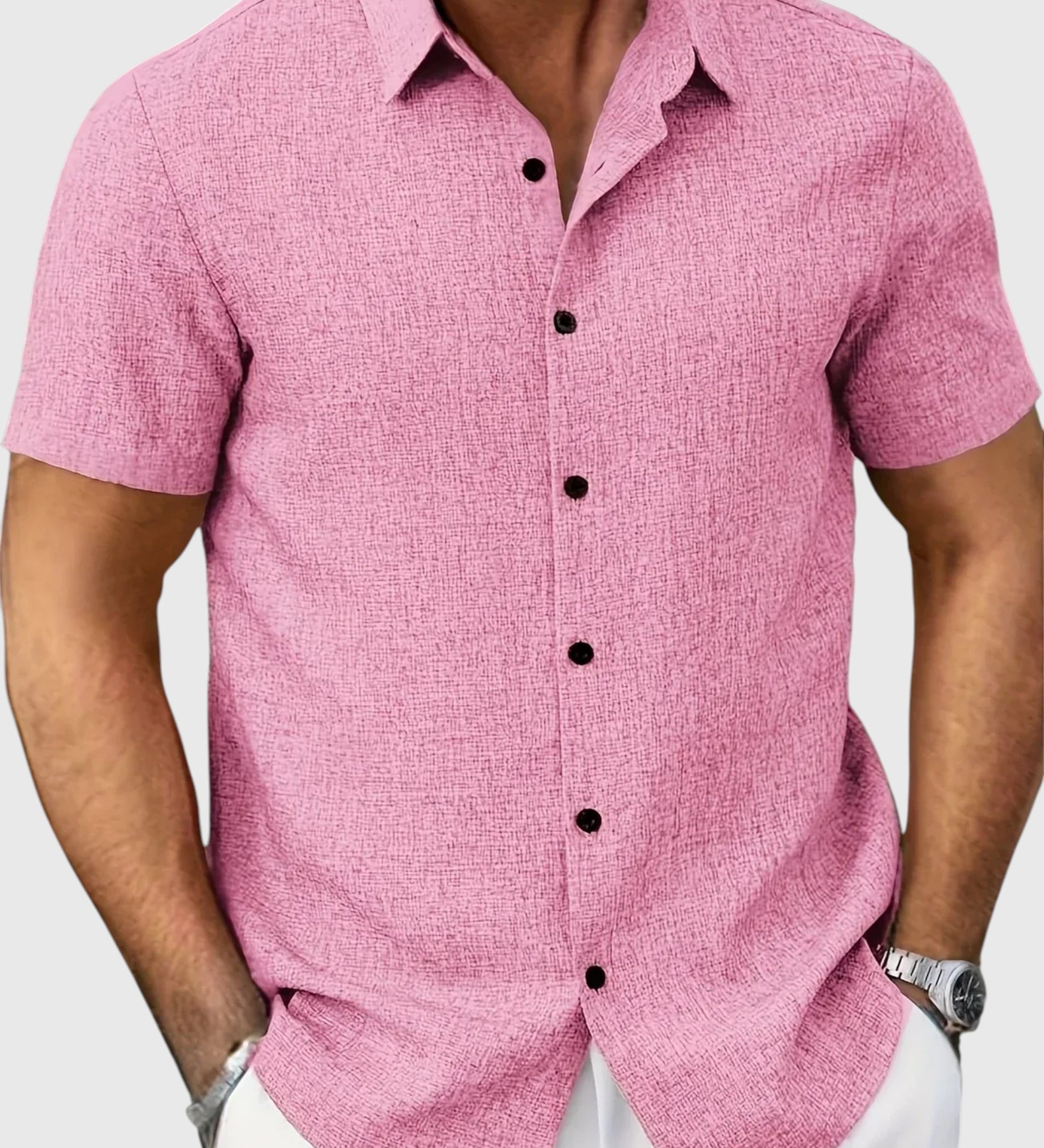 Juan | Camisa ligera de manga corta en mezcla de lino