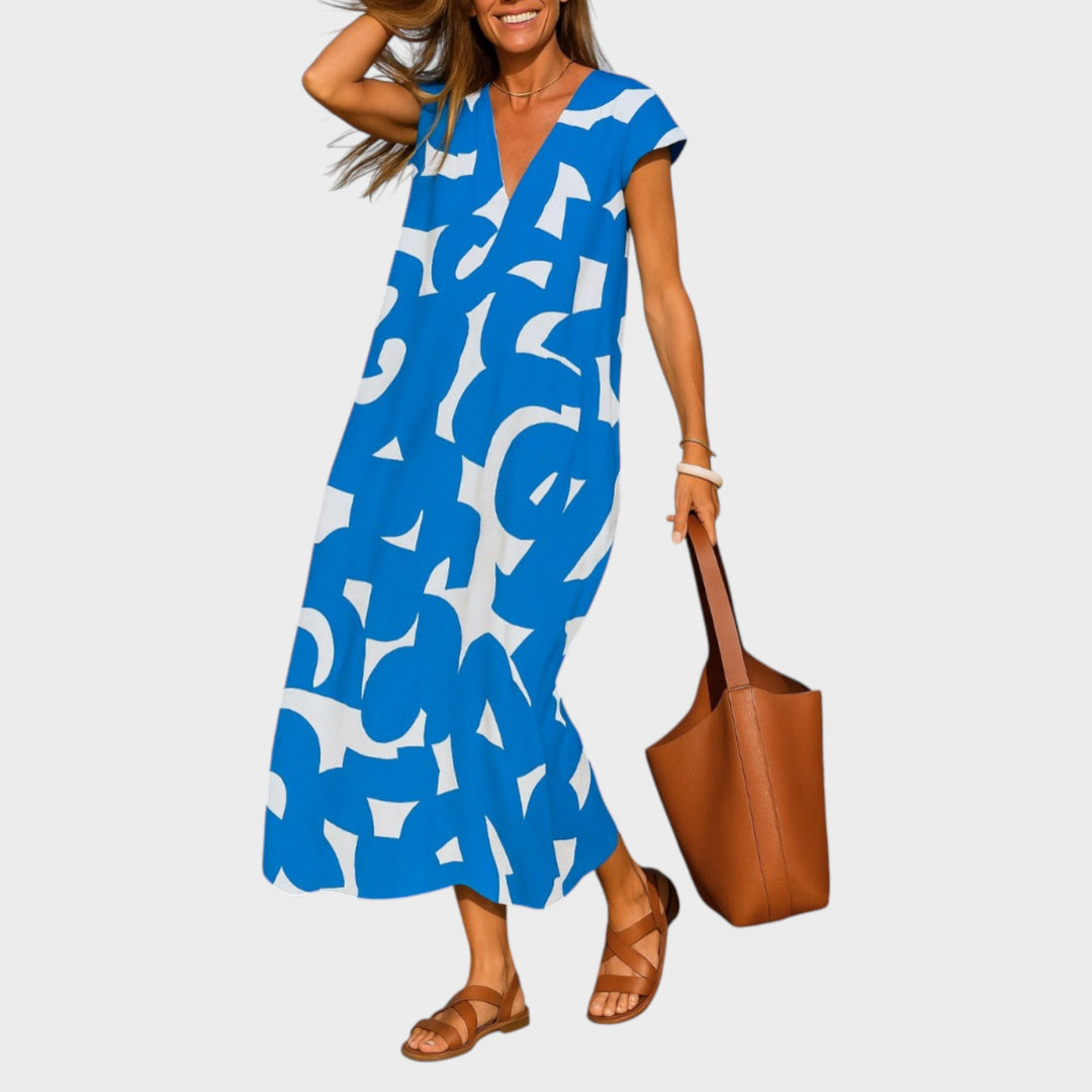 FRANCESCAH | VESTIDO FLUIDO CON ESCOTE EN V