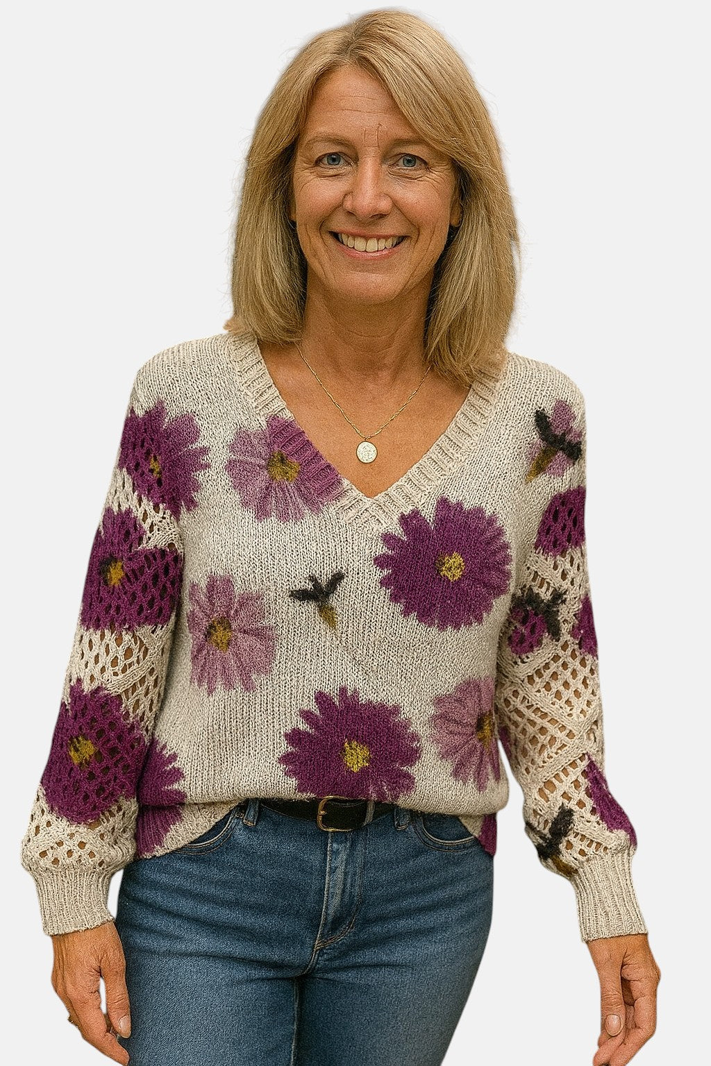 IRENE | JERSEY DE PUNTO FLORAL