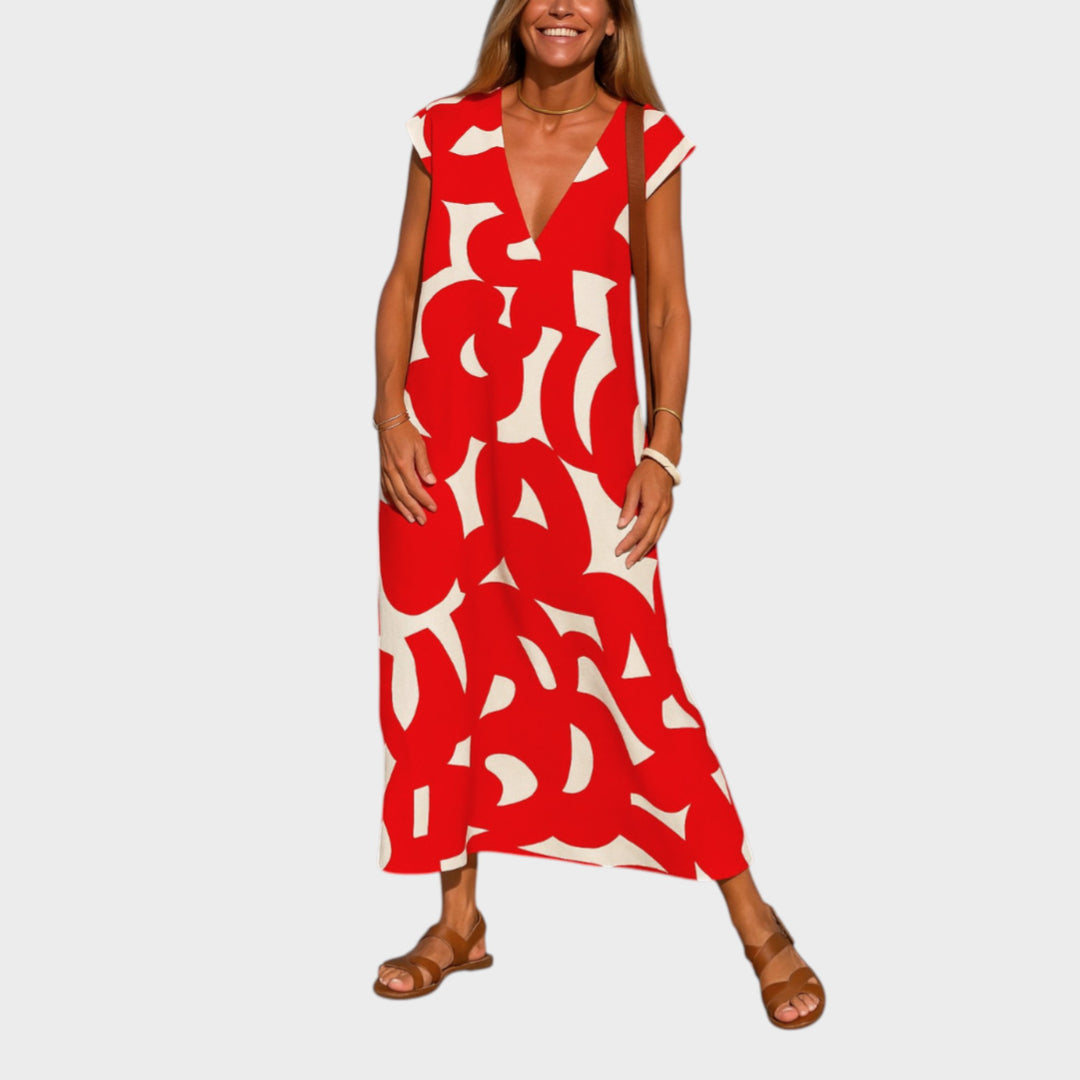 FRANCESCAH | VESTIDO FLUIDO CON ESCOTE EN V