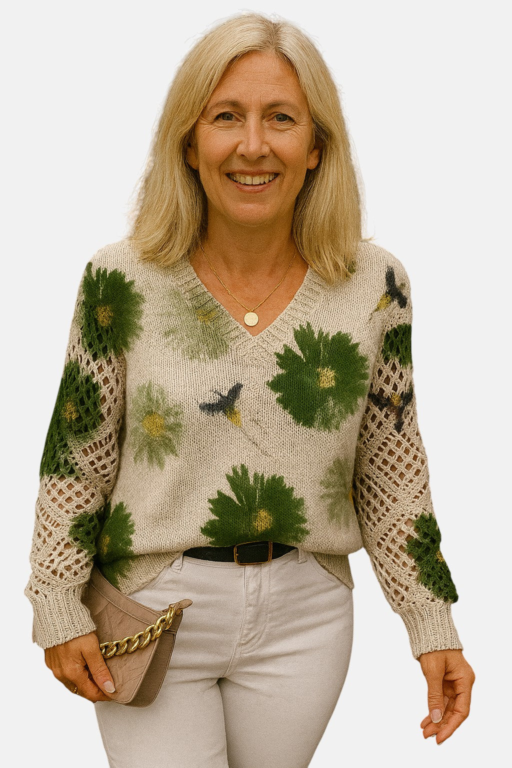 IRENE | JERSEY DE PUNTO FLORAL