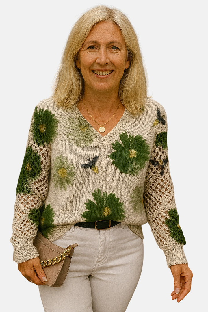 IRENE | JERSEY DE PUNTO FLORAL