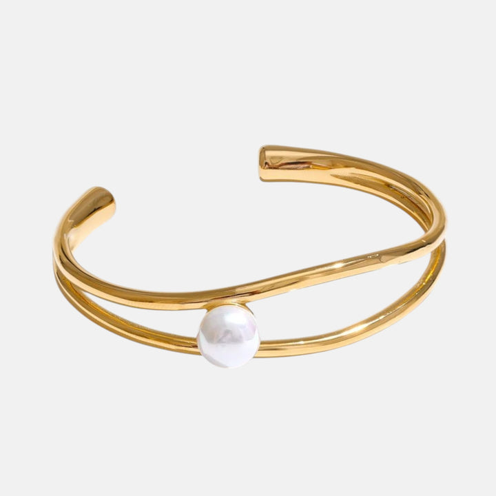 Pulsera de Acero con Perla